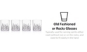 Q Squared Aurora Clear Double Old-Fashioned Tumblers, Set of 4
